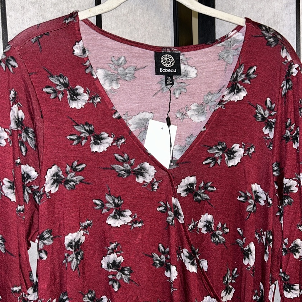 NWT Bobeau faux wrap around top by Nordstrom’s Rack - Picture 3 of 13